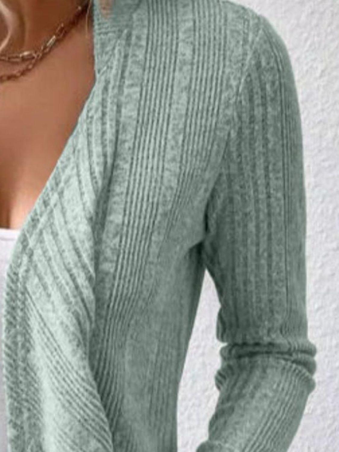 Open Front Long Sleeve Cardigan Carauana Store