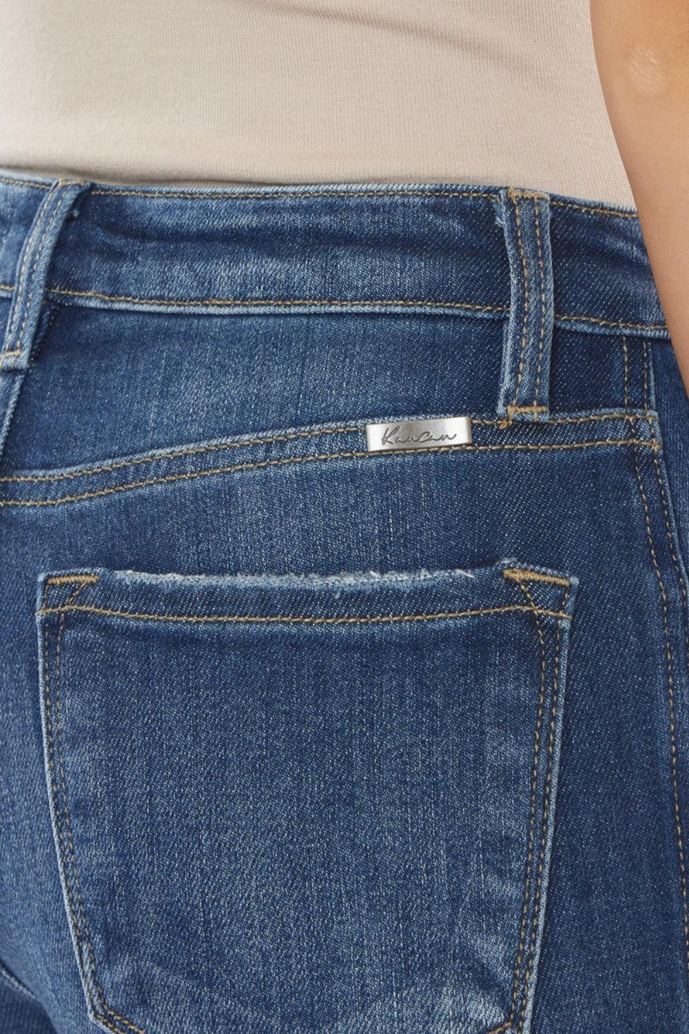 Kancan Raw Hem High Waist Cropped Jeans Carauana Store
