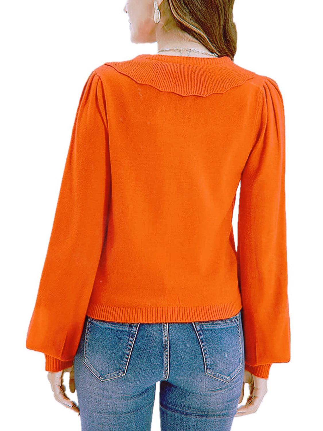 Collared Long Sleeve Button Down Cardigan Carauana Store