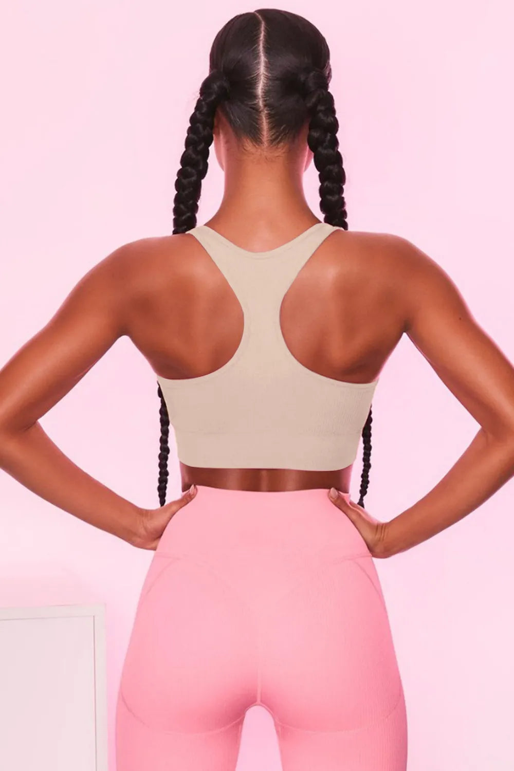 Scoop Neck Wide Strap Active Bra Carauana Store