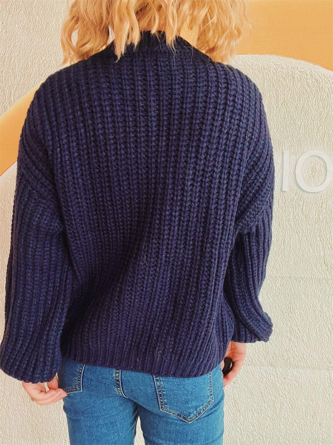 Button Up Long Sleeve Cardigan Carauana Store