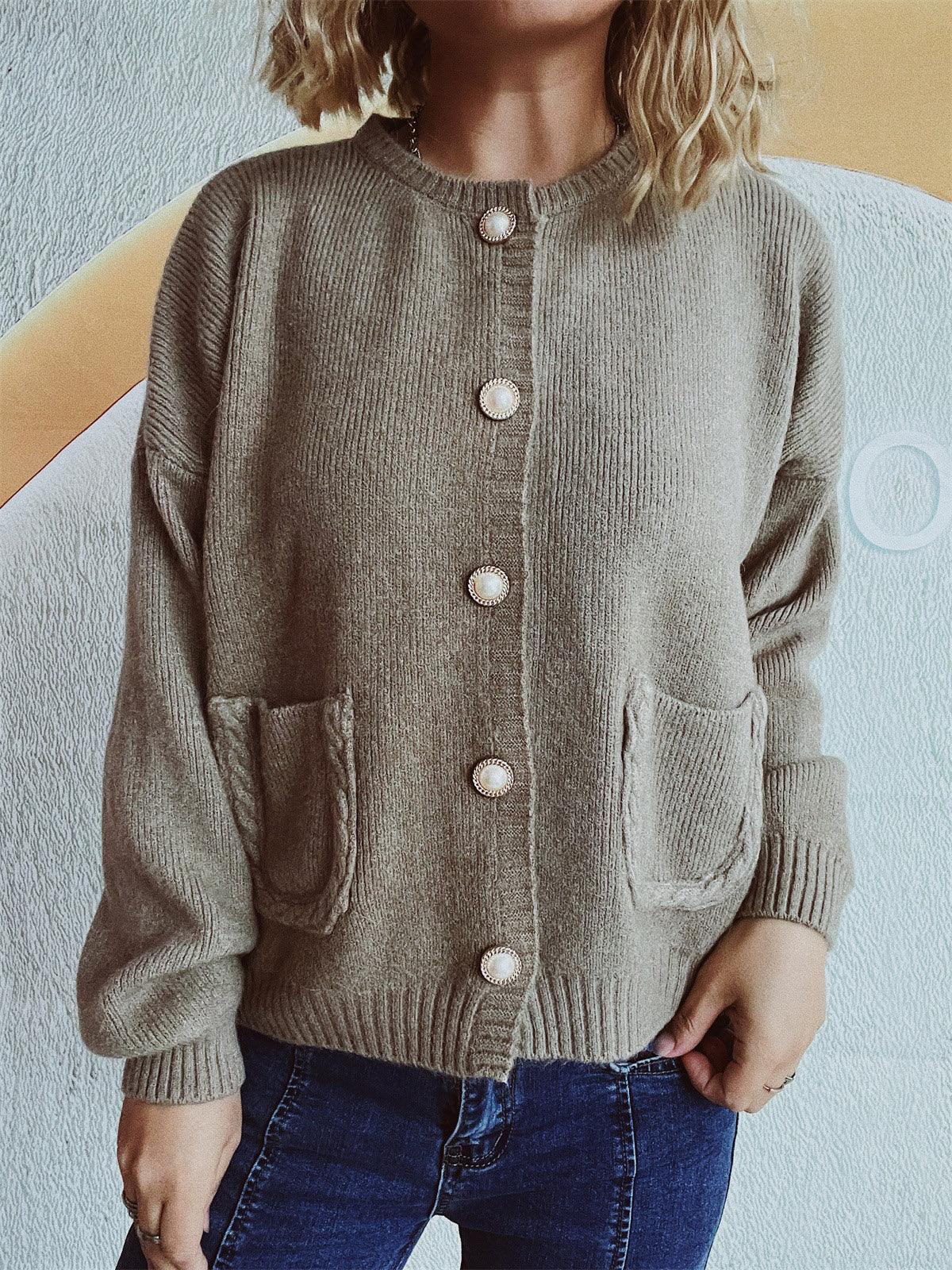 Button Up Long Sleeve Cardigan Carauana Store