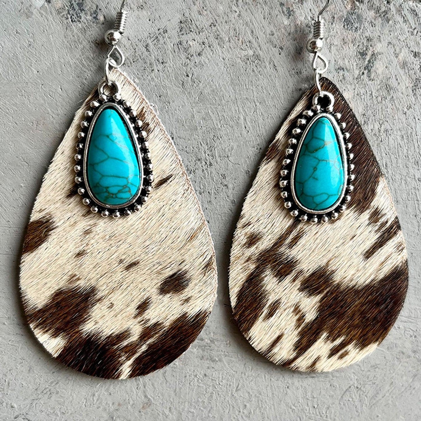 Artificial Turquoise Teardrop Earrings Carauana Store