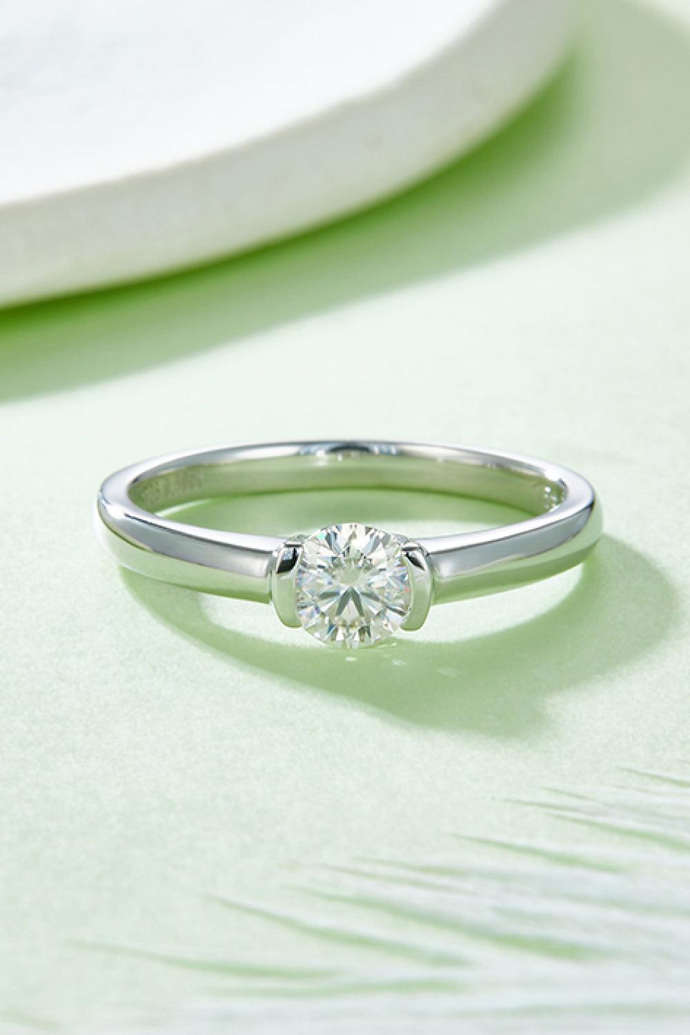 Moissanite 925 Sterling Silver Solitaire Ring Carauana Store