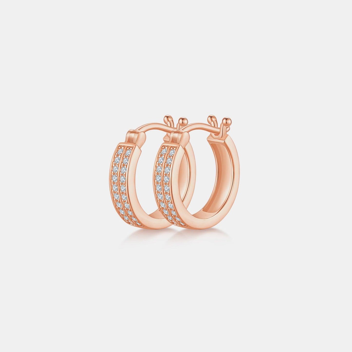 Moissanite 925 Sterling Silver Huggie Earrings Carauana Store