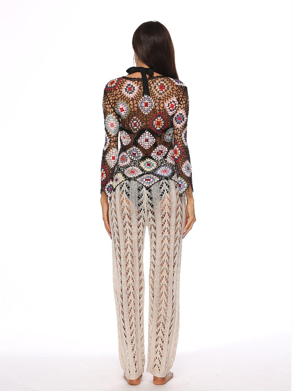 Cutout Drawstring High Waist Swim Pants Carauana Store