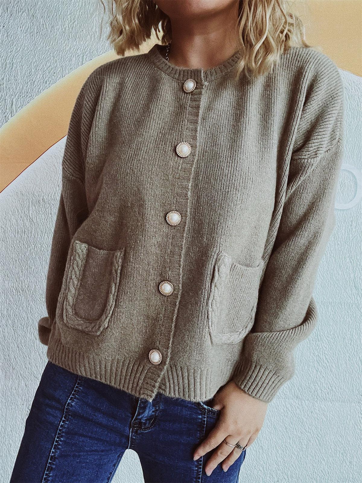 Button Up Long Sleeve Cardigan Carauana Store