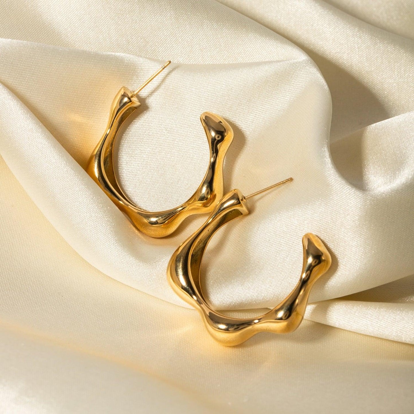 Stainless Steel C-Hoop Earrings Carauana Store