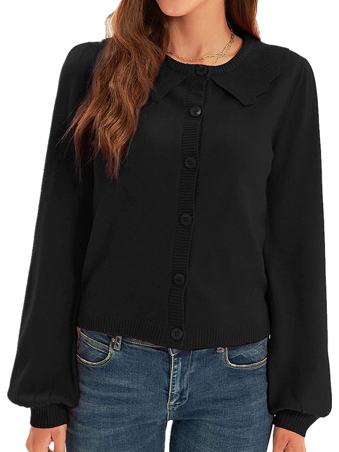 Collared Long Sleeve Button Down Cardigan Carauana Store