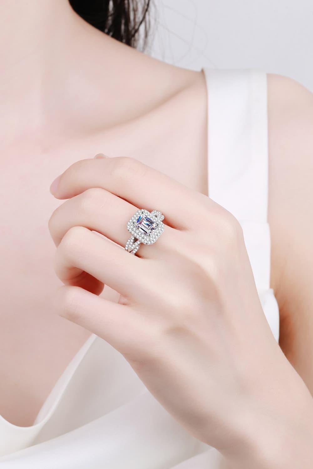 Can't Stop Your Shine 2 Carat Moissanite Ring Carauana Store