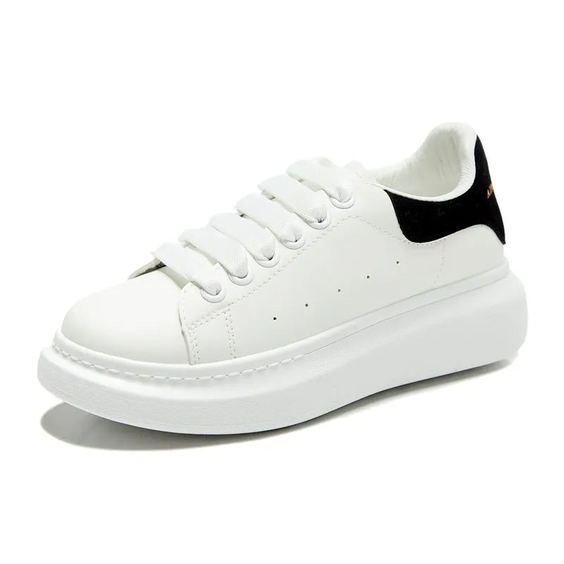 PU Leather Lace Up Round Toe Platform Sneakers Carauana Store