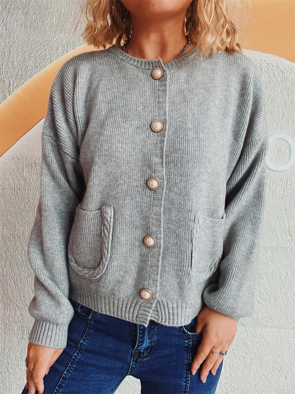 Button Up Long Sleeve Cardigan Carauana Store