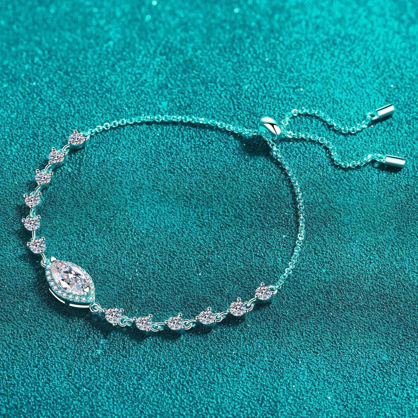 1 Carat Moissanite 925 Sterling Silver Bracelet Carauana Store