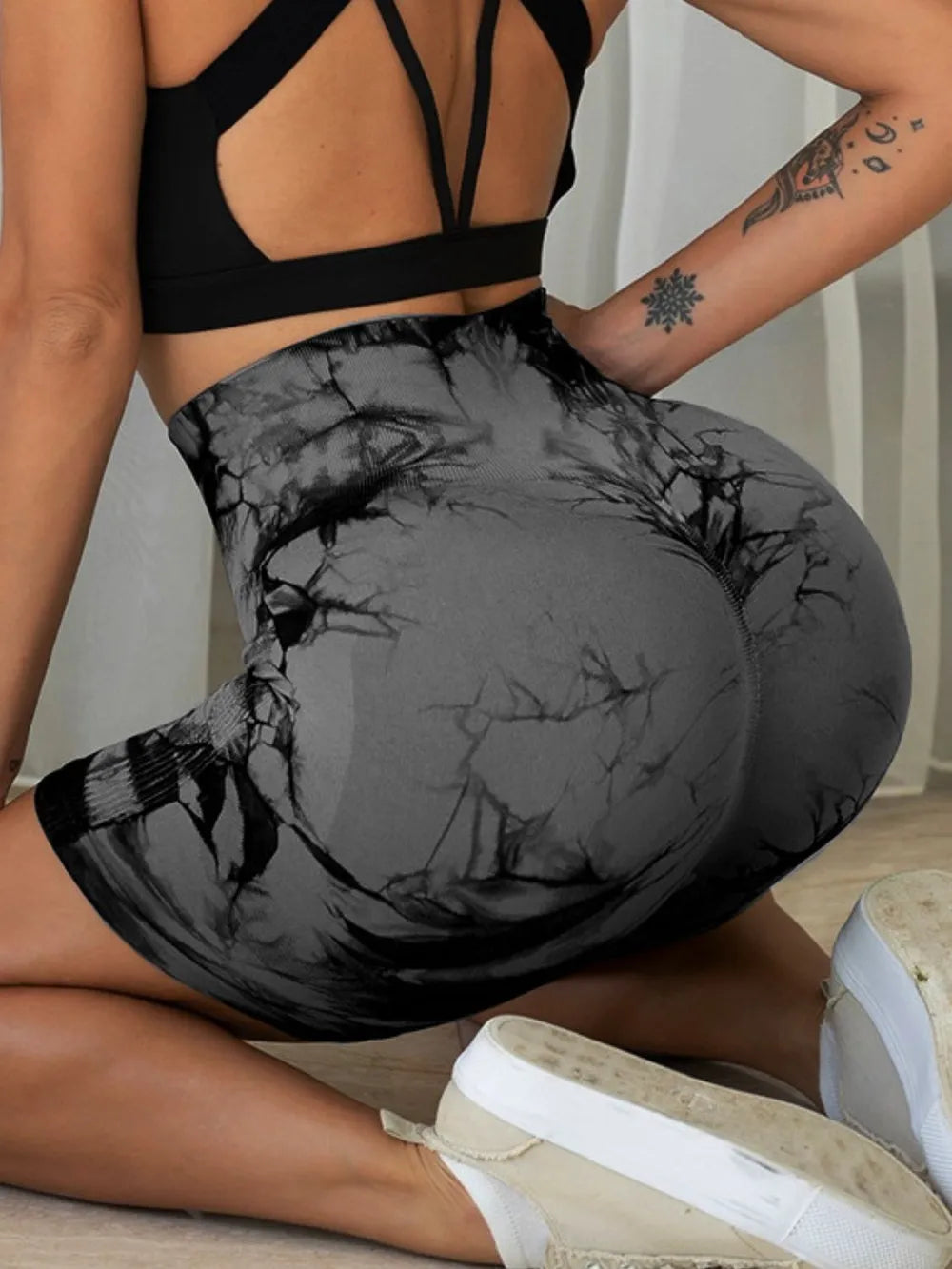Tie-Dye High Waist Active Shorts Carauana Store