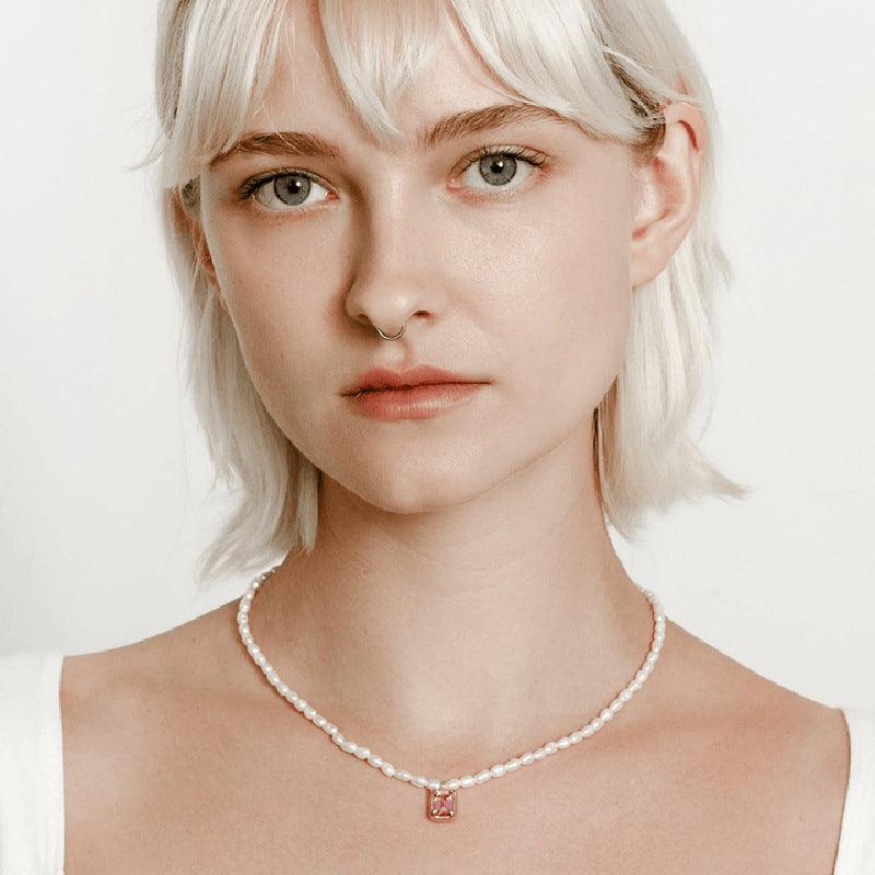 Copper Imitation Pearl Pendant Necklace Carauana Store
