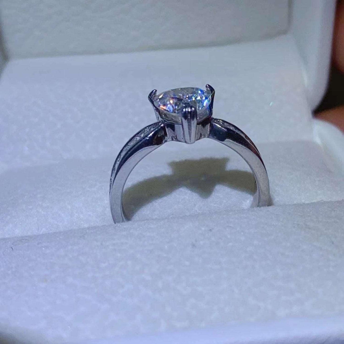 1 Carat Moissanite 925 Sterling Silver Ring Carauana Store