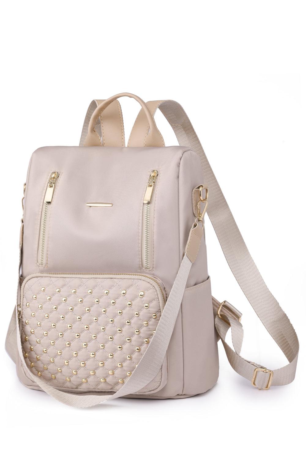 Zipper Pocket Beaded Backpack Carauana Store