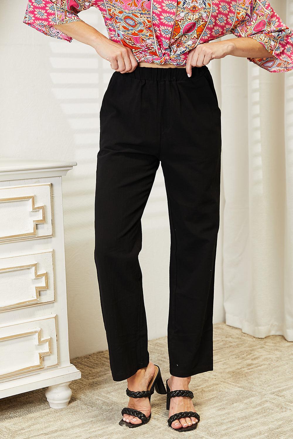 Double Take Pull-On Pants with Pockets Carauana Store