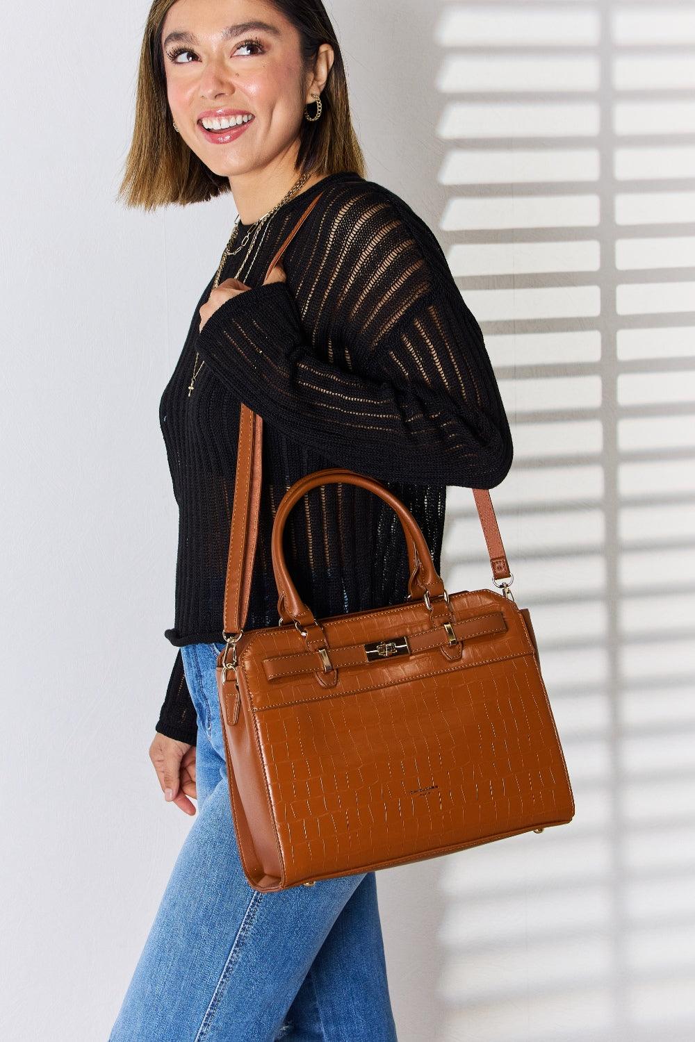 David Jones Texture PU Leather Handbag Carauana Store