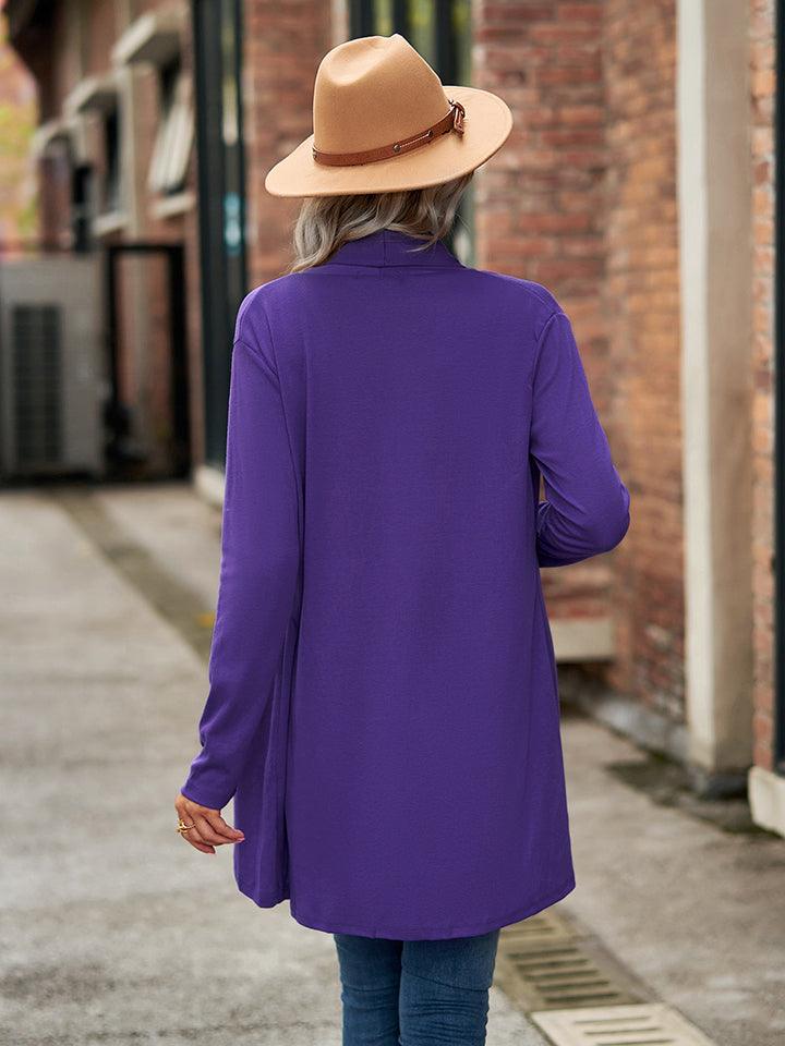 Open Front Long Sleeve Cardigan Carauana Store