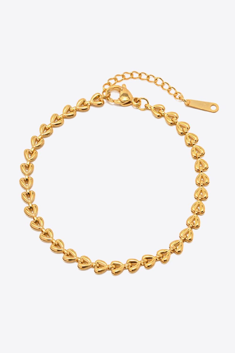 Heart Chain Lobster Clasp Bracelet Carauana Store