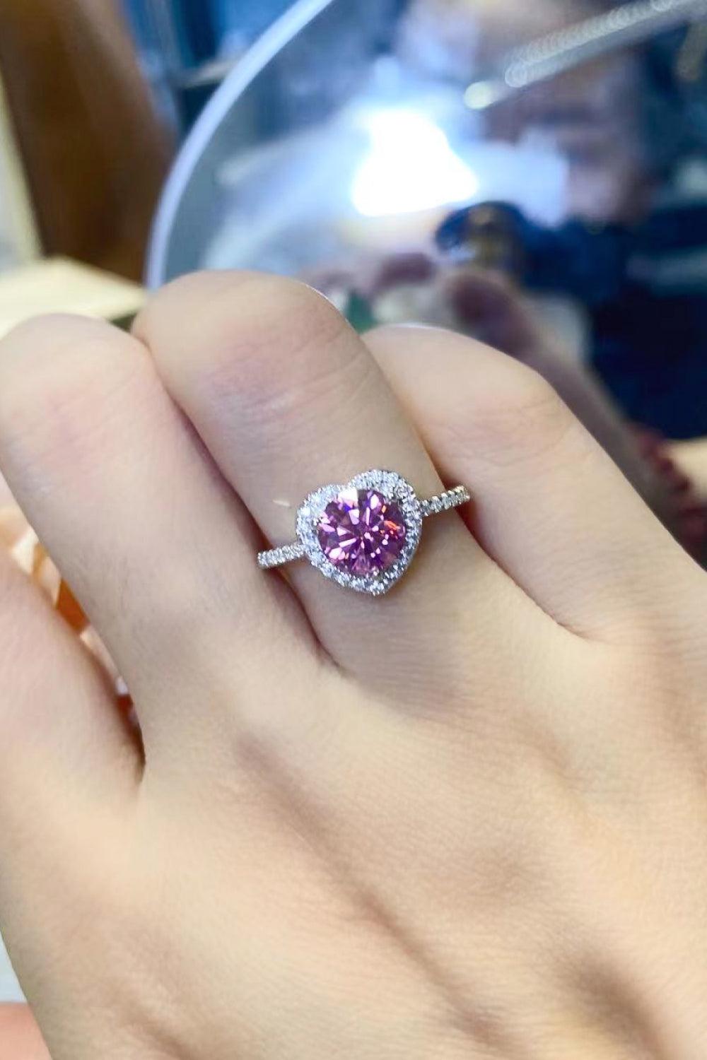 Lifelong Journey 1 Carat Moissanite Heart Ring Carauana Store