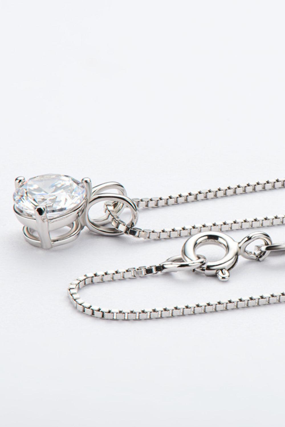 Adored Show Off 1 Carat Moissanite Pendant Necklace Carauana Store