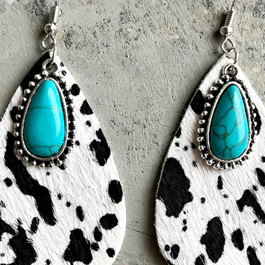 Artificial Turquoise Teardrop Earrings Carauana Store