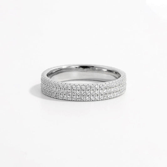 Inlaid Zircon 925 Sterling Silver Ring Carauana Store