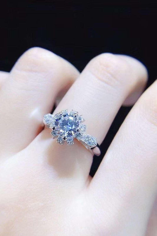 1 Carat Moissanite 925 Sterling Silver Ring Carauana Store