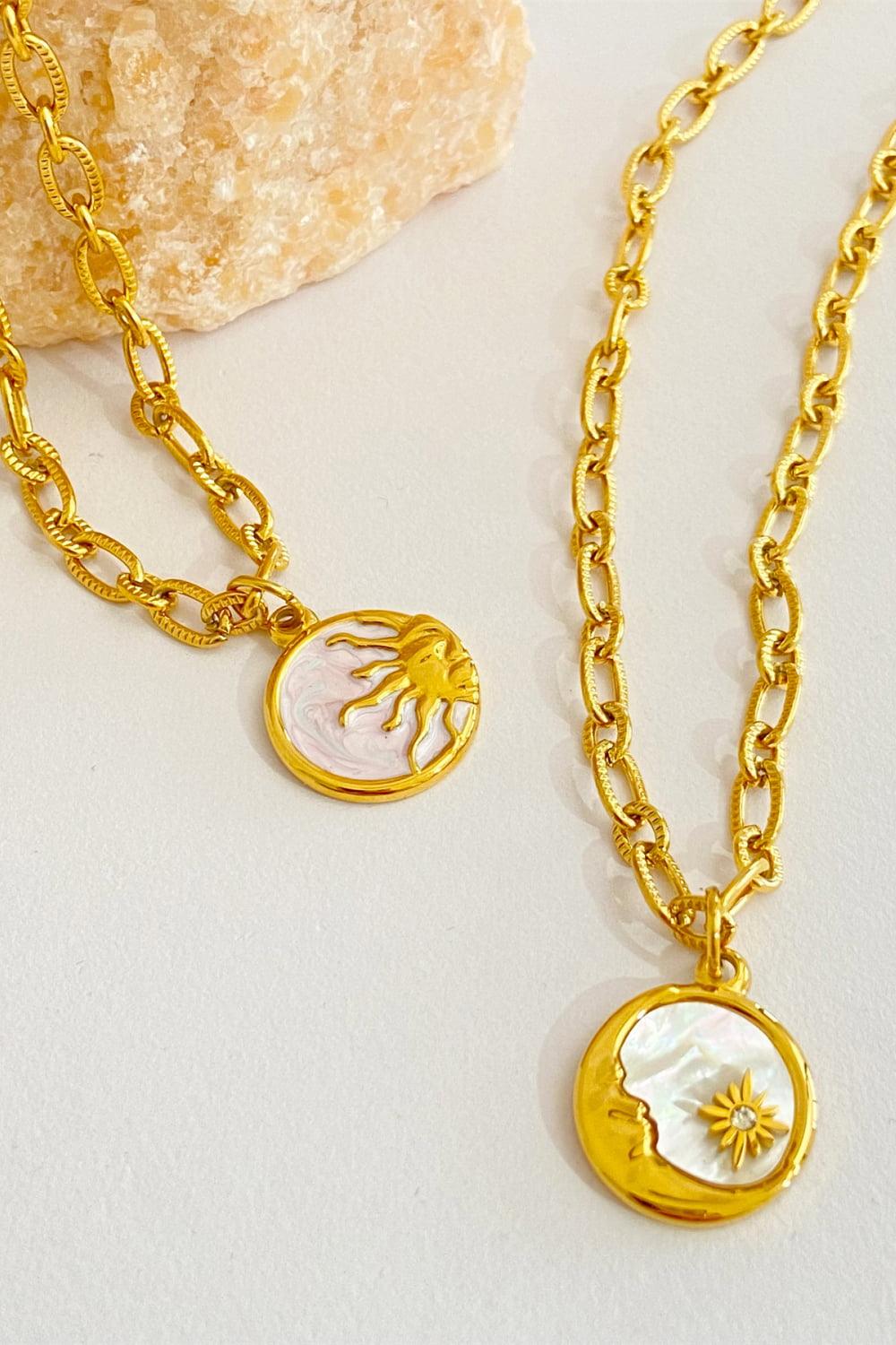 Round Pendant Stainless Steel Necklace Carauana Store