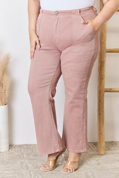 RISEN Full Size High Rise Ankle Flare Jeans Carauana Store