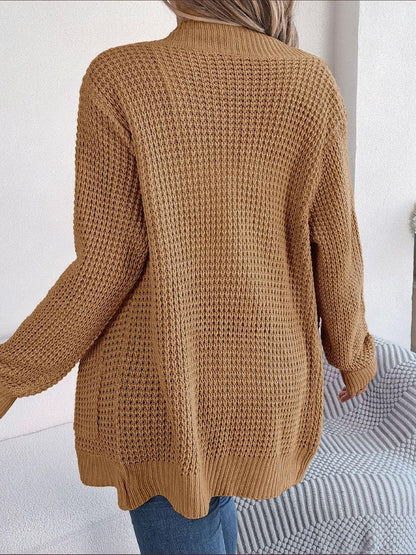Open Front Long Sleeve Cardigan with Pockets Carauana Store