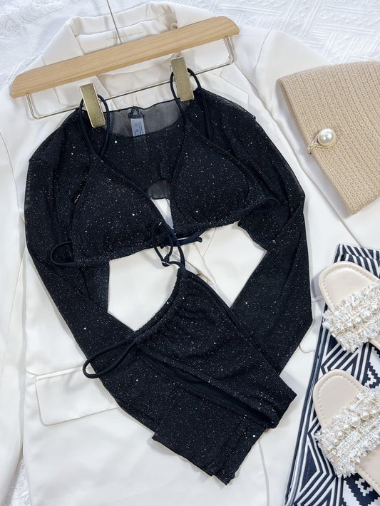 Glitter Three-Piece Swim Set Carauana Store