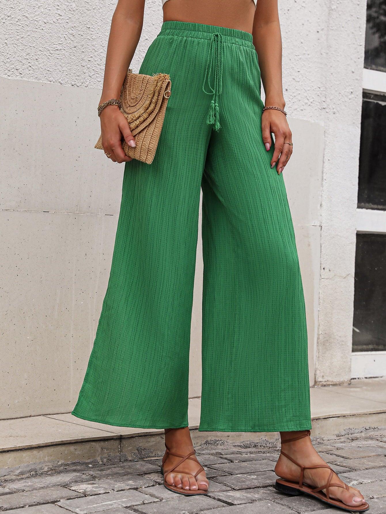 High Waist Slit Wide Leg Pants Carauana Store