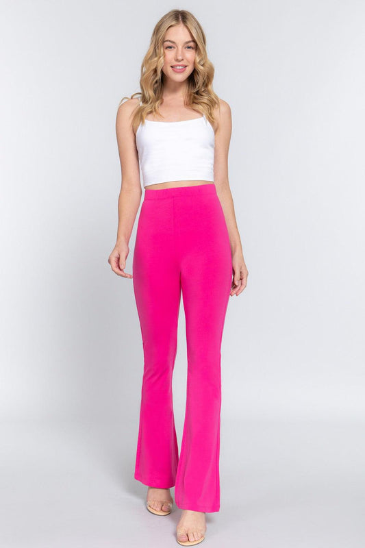 ACTIVE BASIC Waist Elastic Slim Flare Yoga Pants Carauana Store