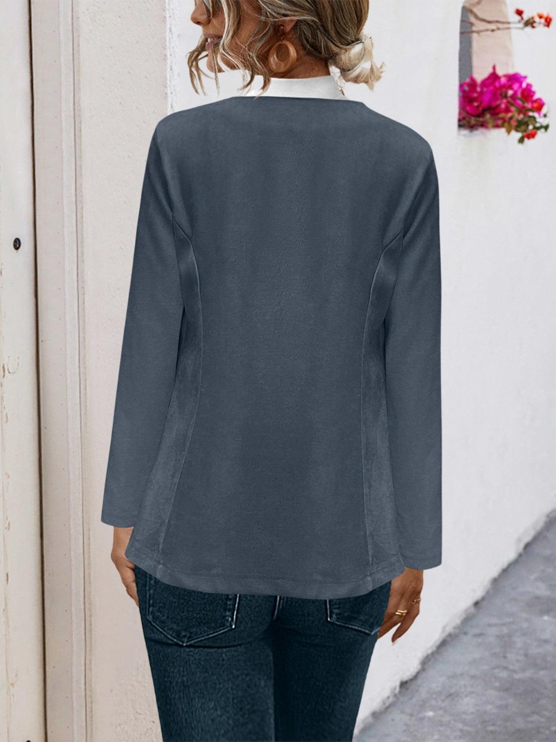 Open Front Long Sleeve Cardigan Carauana Store