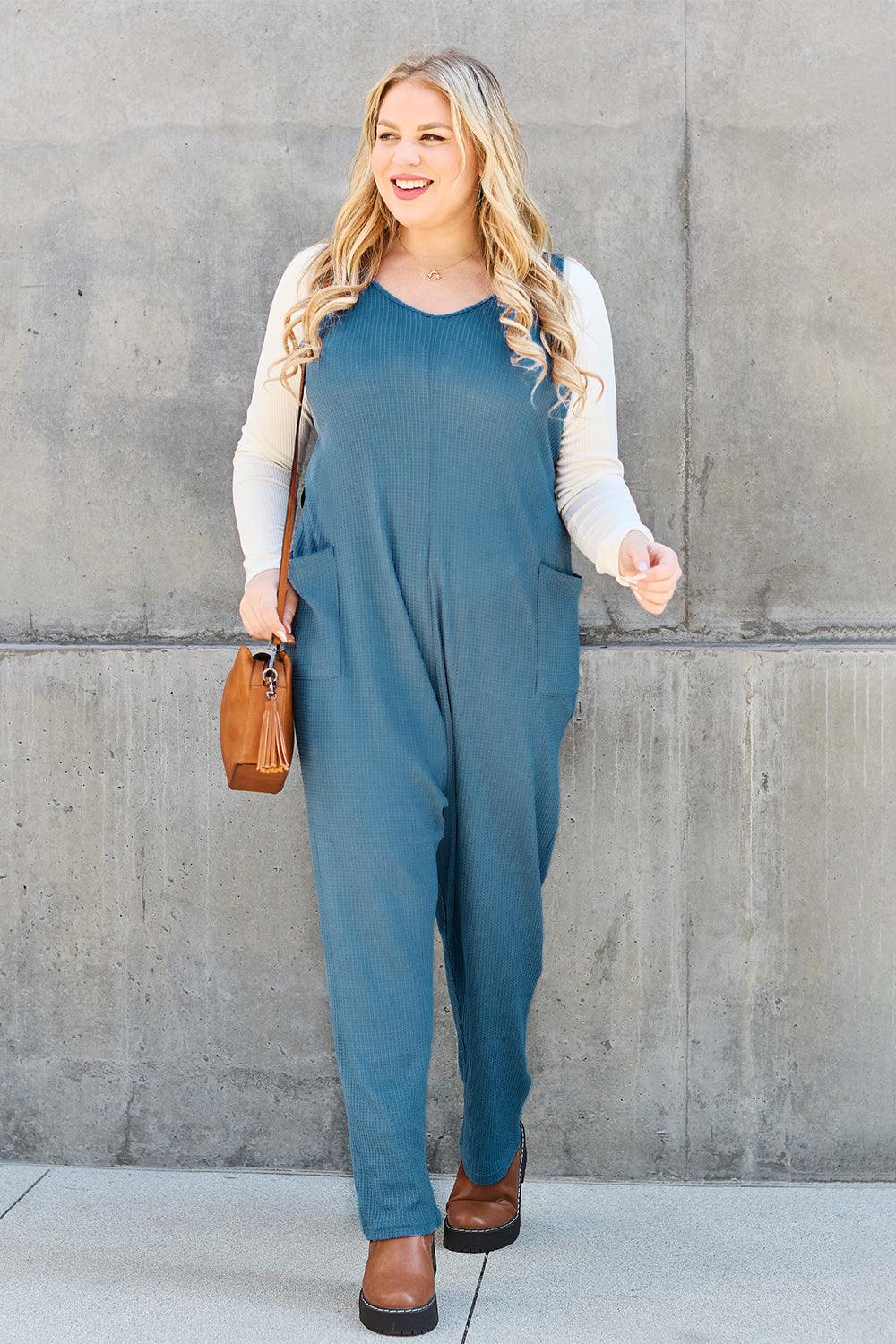 Double Take Full Size Sleeveless Straight Jumpsuit Carauana Store