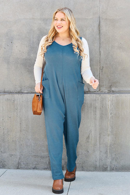 Double Take Full Size Sleeveless Straight Jumpsuit Carauana Store