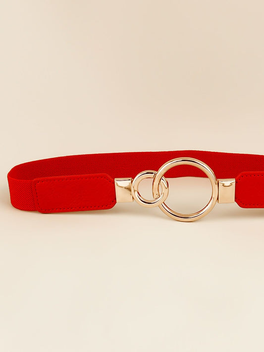 Double Ring Buckle Elastic PU Belt Carauana Store