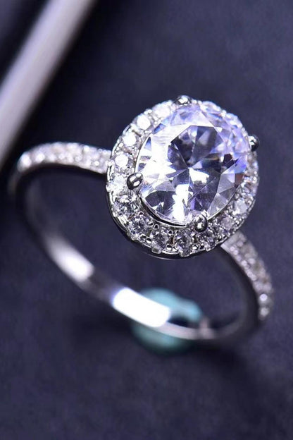 2 Carat Moissanite Platinum-Plated Ring Carauana Store