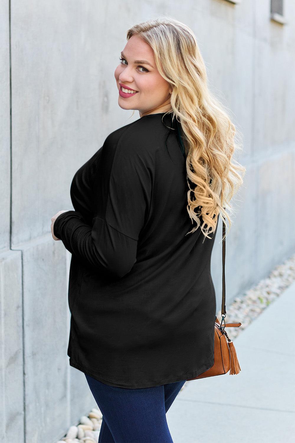 Basic Bae Full Size Round Neck Dropped Shoulder T-Shirt Carauana Store