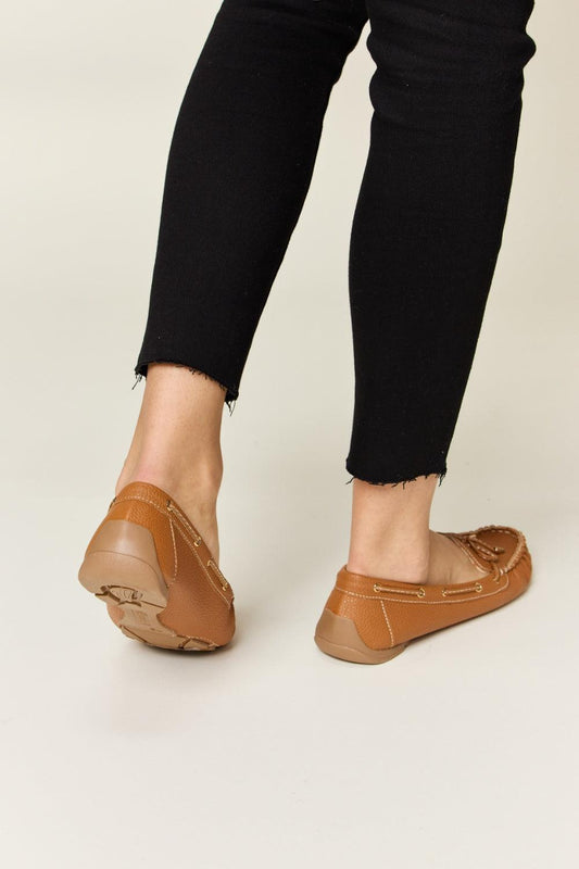 Forever Link Bow Decor Flat Loafers Carauana Store