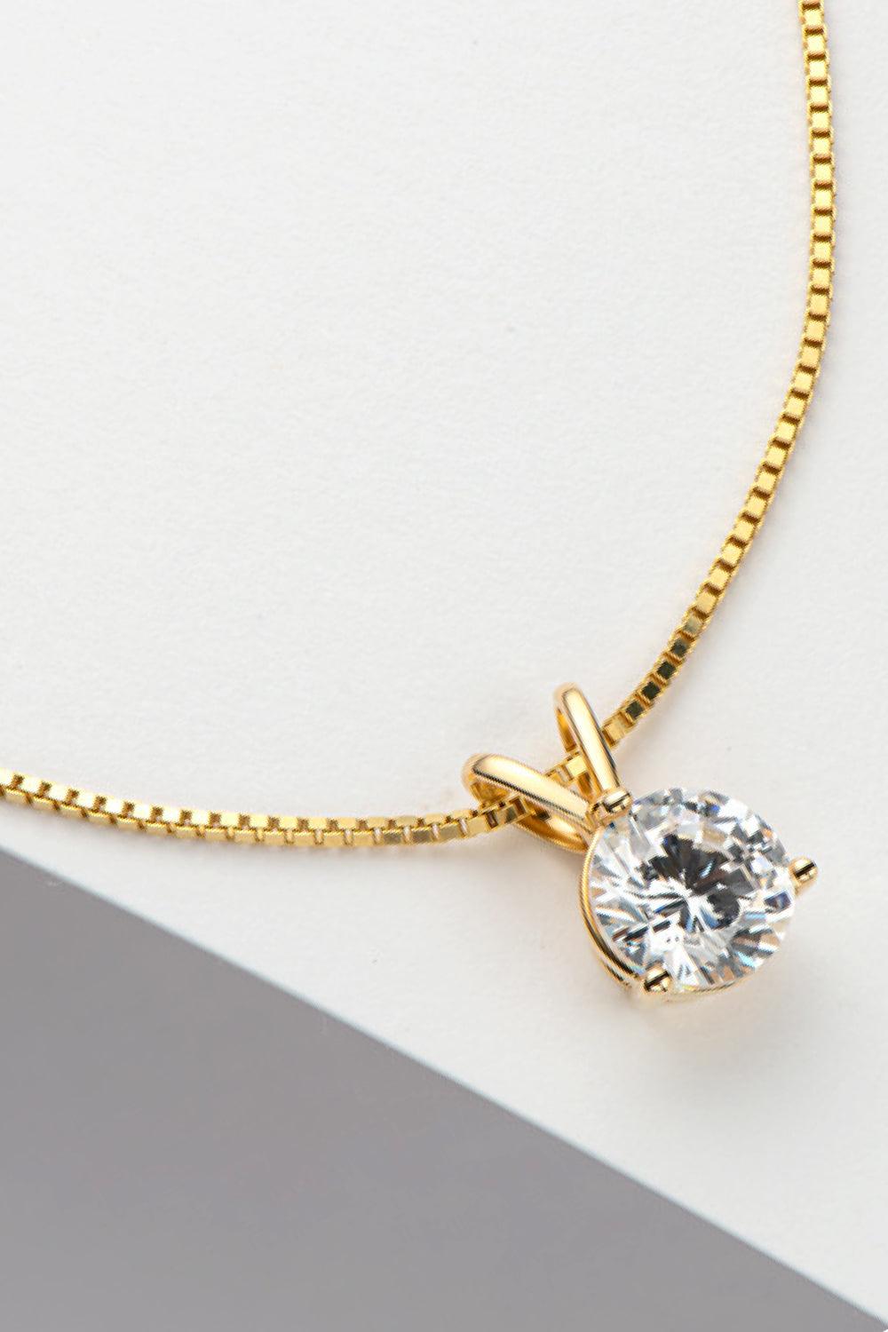 Adored Show Off 1 Carat Moissanite Pendant Necklace Carauana Store