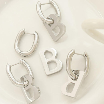 Letter B Titanium Steel Earrings Carauana Store