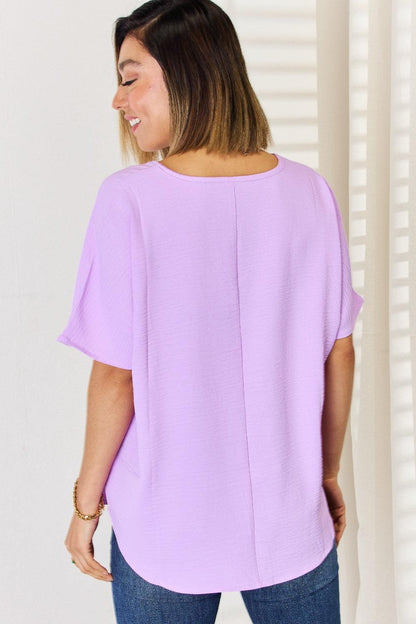 Zenana Texture Short Sleeve T-Shirt Carauana Store