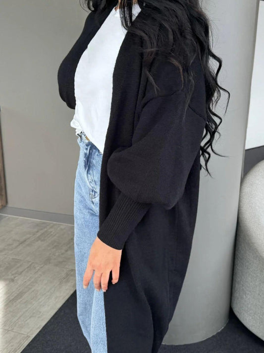 Perfee Open Front Dropped Shoulder Cardigan Carauana Store