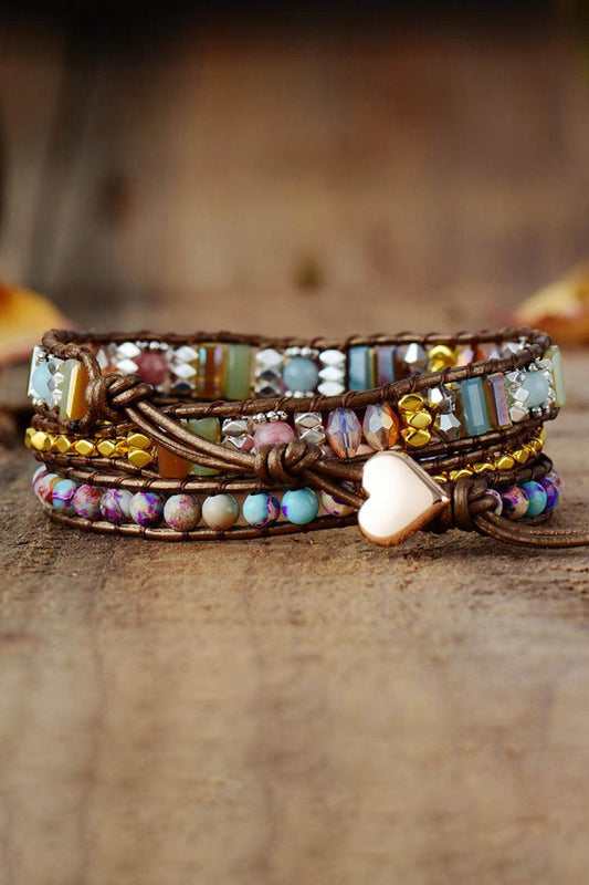 Handmade Crystal Beaded Natural Stone Bracelet Carauana Store