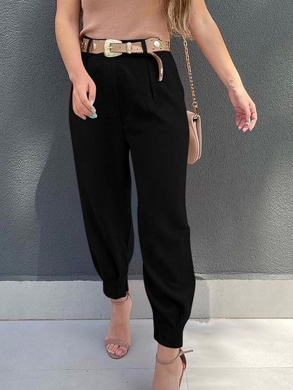 High Waist Cropped Pants Carauana Store