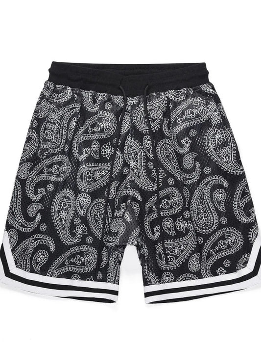 Men's Drawstring Printed Shorts